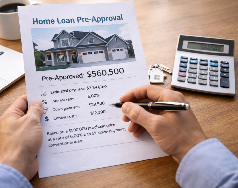 Sample home loan pre-approval letter